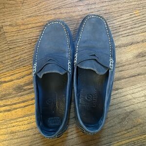 Cole Haan real suede blue loafers shoes penny loafer
